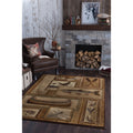 Alise Rugs Natural Lodge Novelty Lodge Area Rug 710 X 103