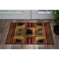 Alise Rugs Natural Lodge Novelty Lodge Area Rug 710 X 103