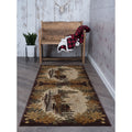Alise Rugs Natural Lodge Novelty Lodge Area Rug 53 X 73