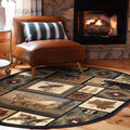 Alise Rugs Natural Lodge Novelty Lodge Area Rug