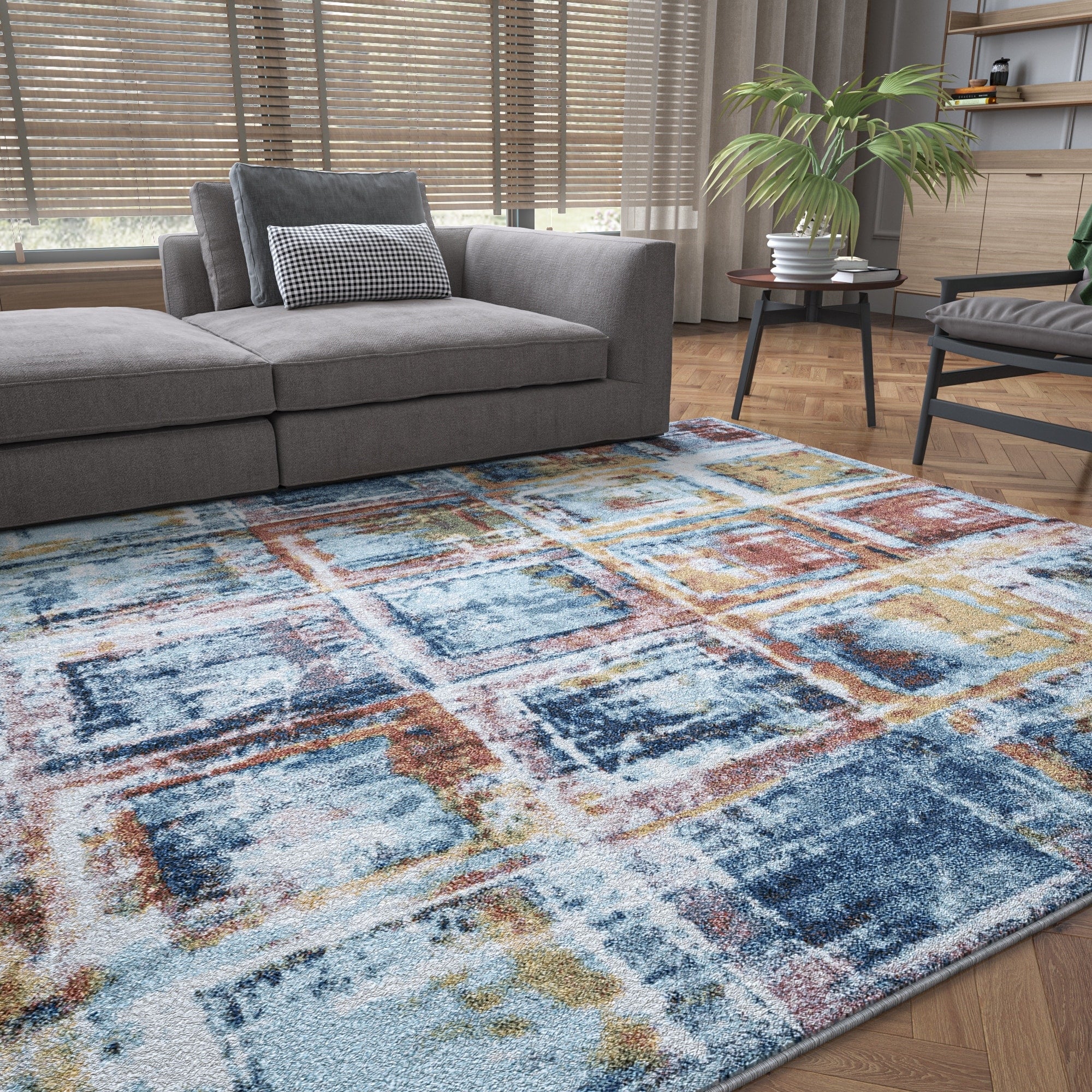Alise Rugs Rayna Contemporary Abstract Area Rug