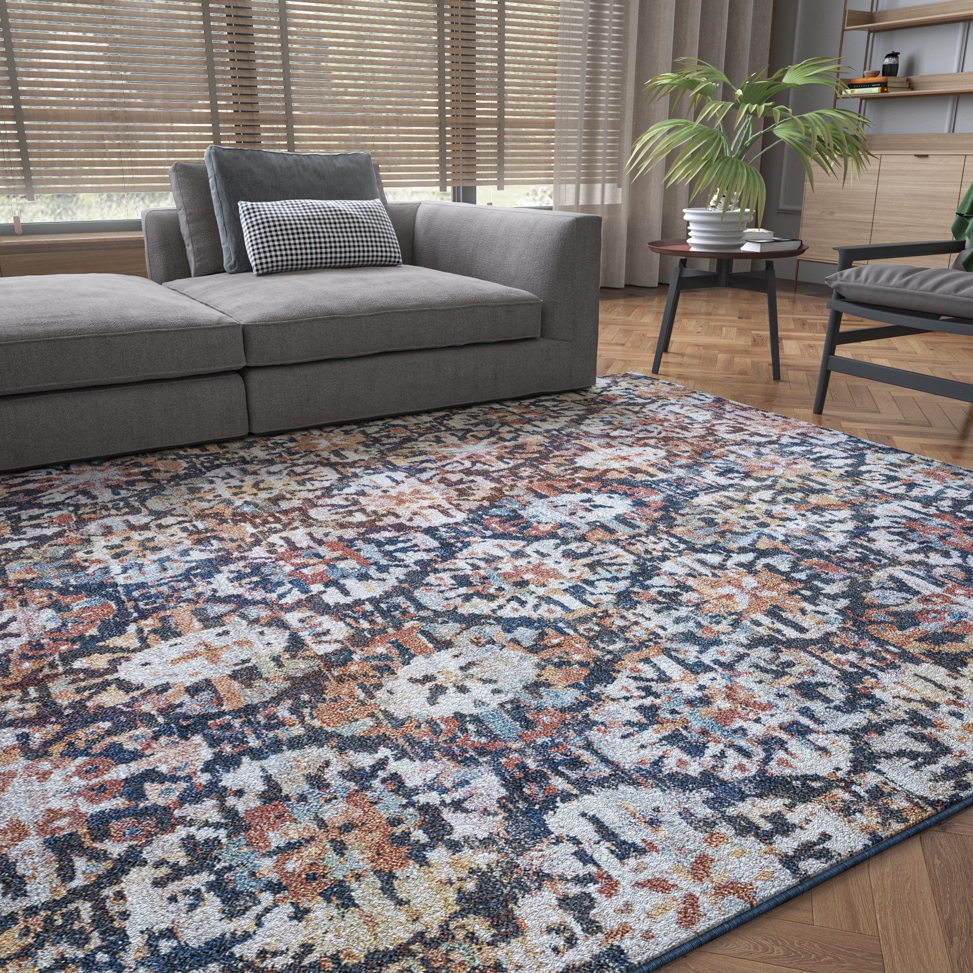 Alise Rugs Rayna Transitional Floral Area Rug