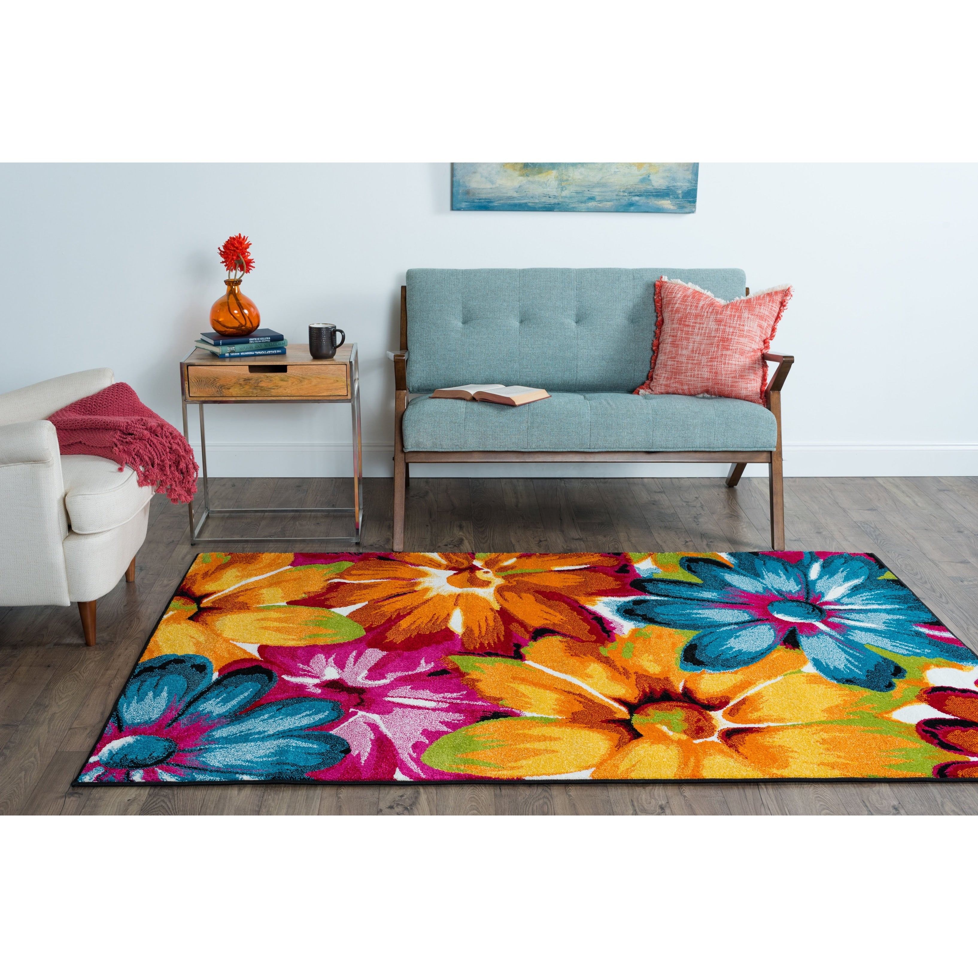 Alise Rugs Rhapsody Contemporary Abstract Runner Rug Multi 27 X 73