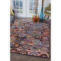 Alise Rugs Rhapsody Contemporary Circles Scatter Mat Rug Multi 2 X 3