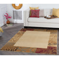 Alise Rugs Rhythm Transitional Floral Oval Area Rug 53 X 73