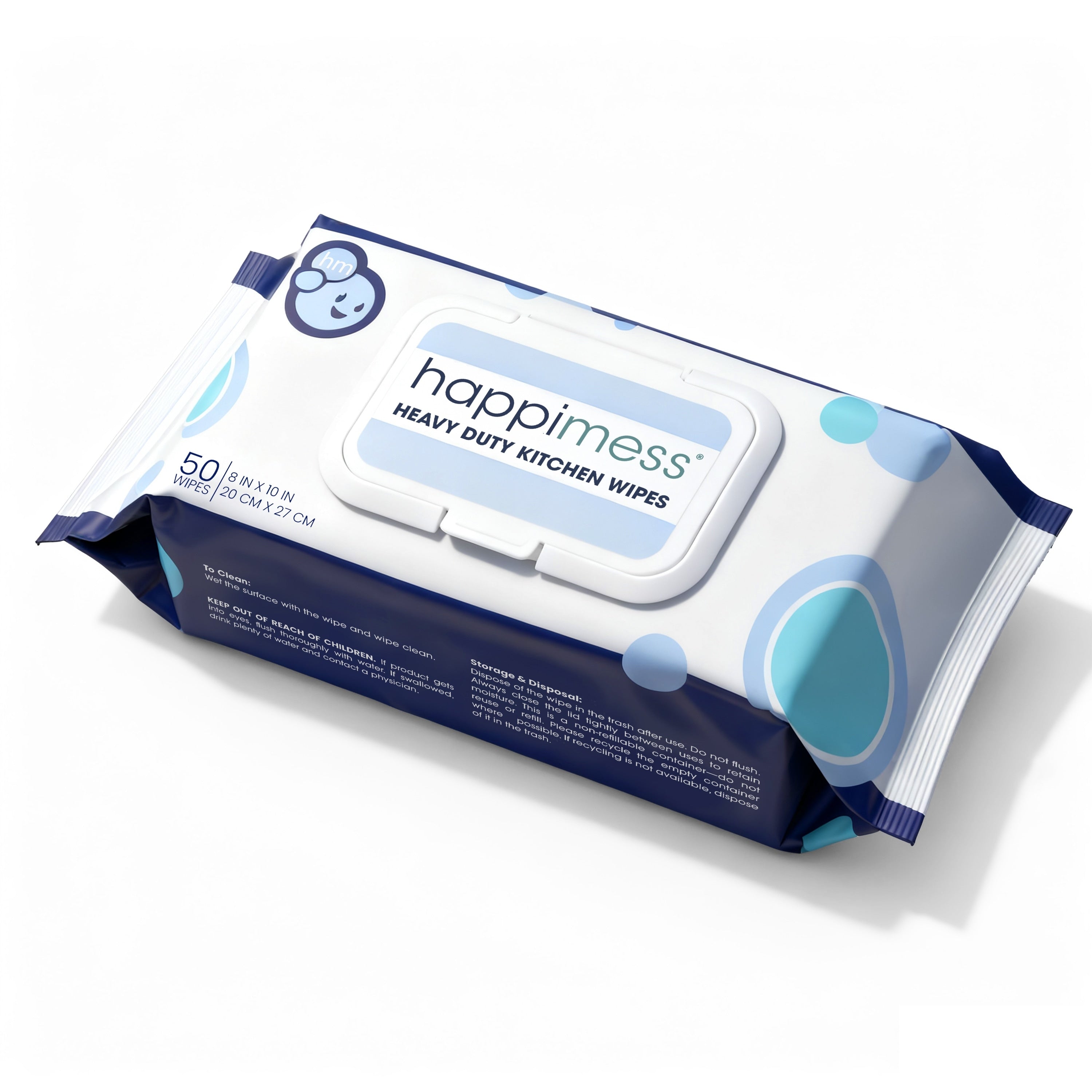 Happimess All Purpose Thick Heavy Duty Kitchen Cleaning Wipes Bleach Free
