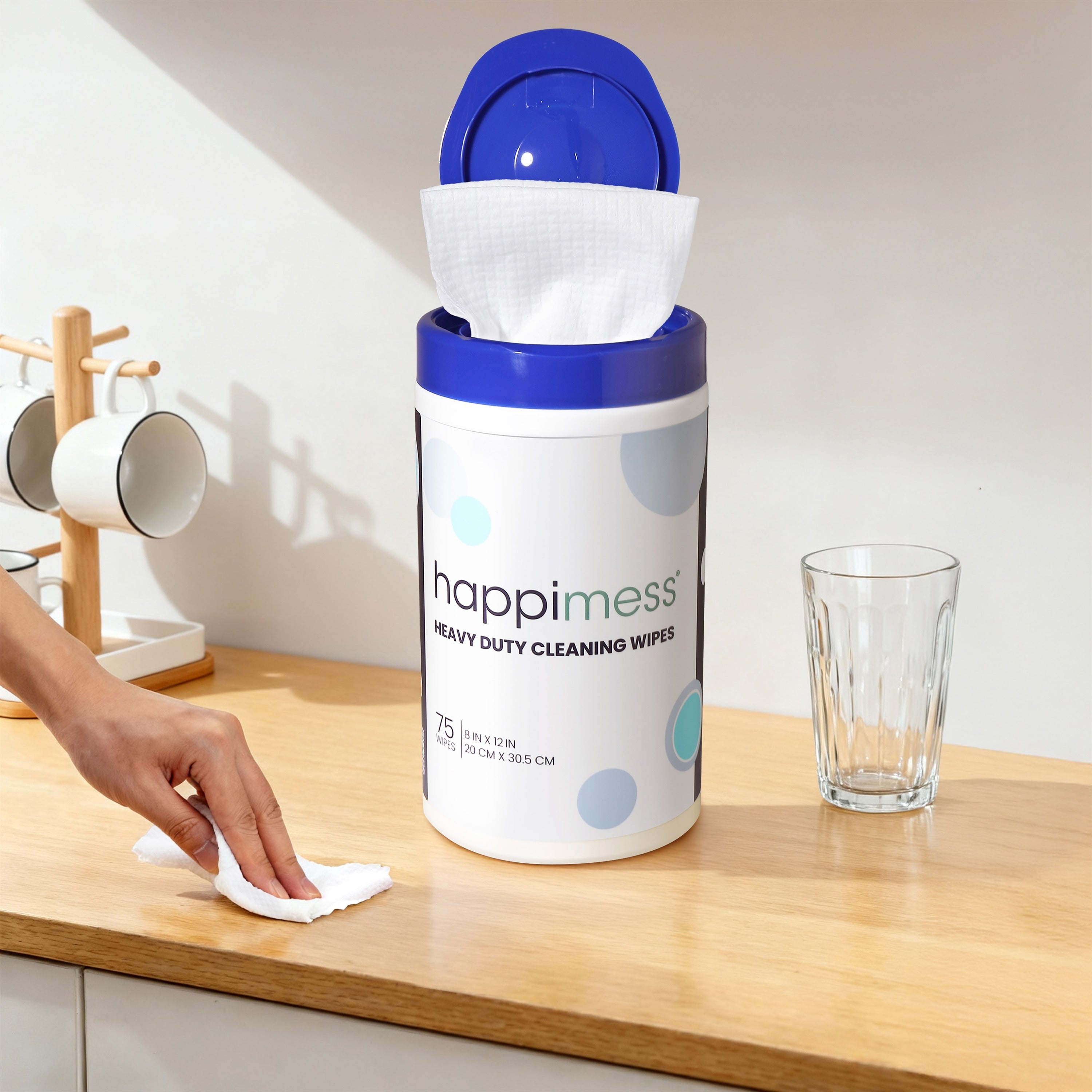 Happimess All Purpose Multi Surface Heavy Duty Cleaning Wipes Bleach Free