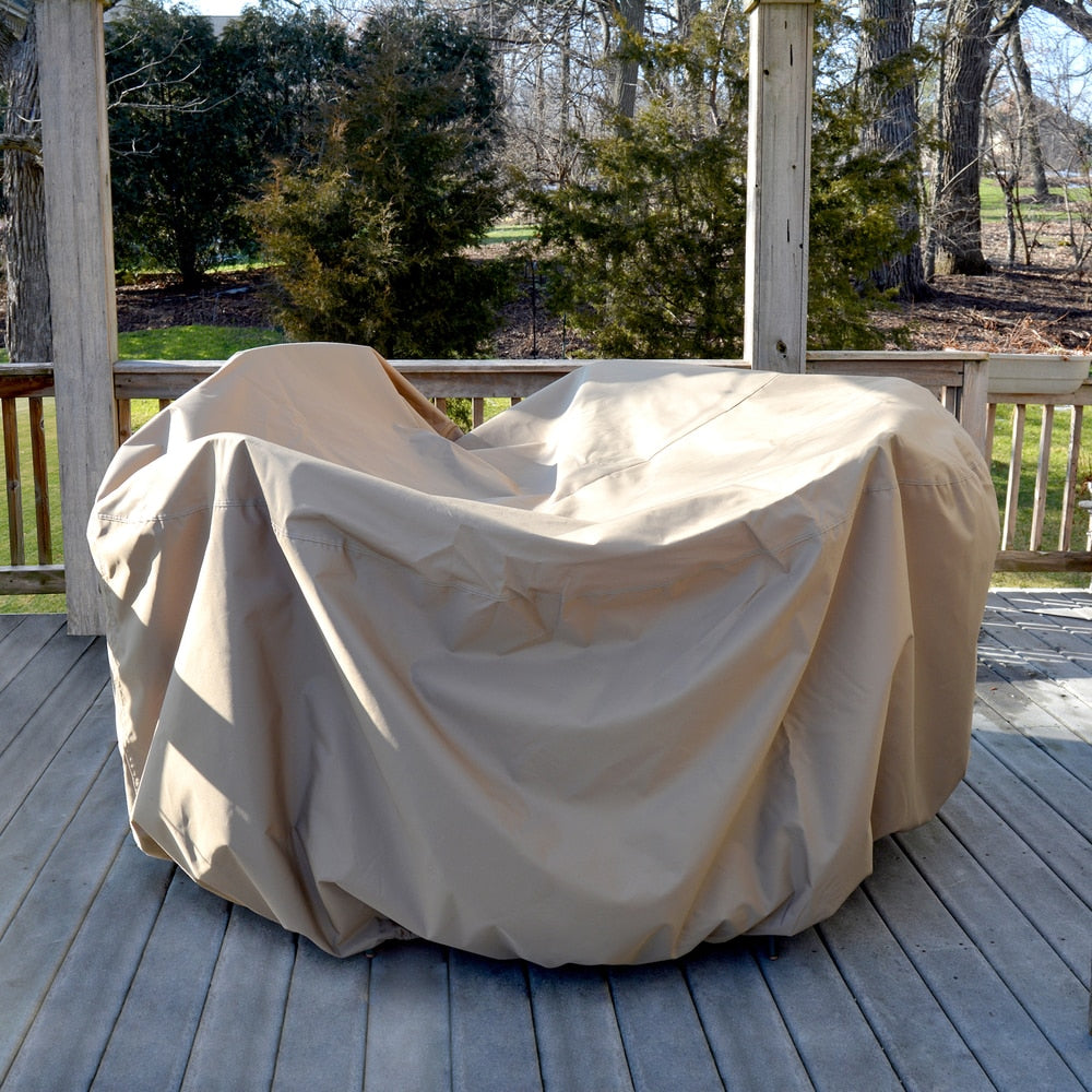 All Weather Protective Cover For 54 In Round Table And Chairs With Umbrella Hole