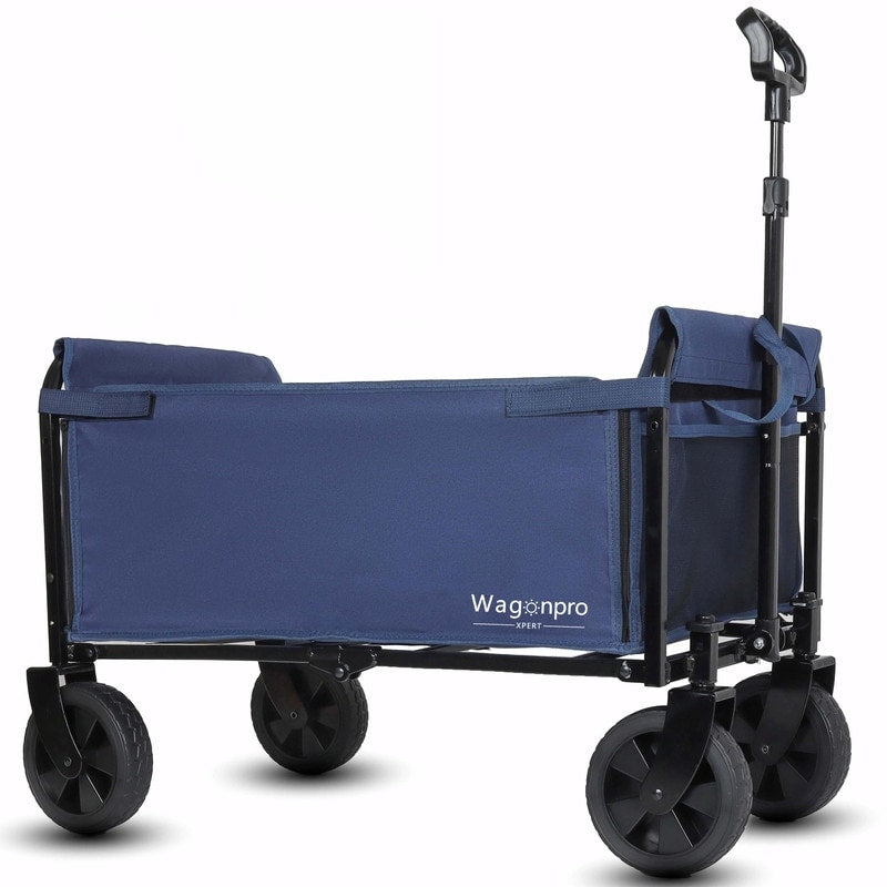 All In One Convertible Folding Utility Trolley With 4 Wheels Bench Seat Dog Leash