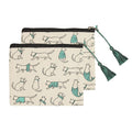 All The Cats Cosmetic Pouches Set Of 2