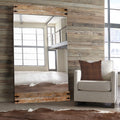 Allan Andrews Garrett Brown Wood Floor Mirror