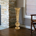 Oversized Flared Gold Aluminum Vase Small
