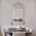 Howard Elliot Collection Allan Andrews Regina Clear Glass And Wood Venetian Mirror