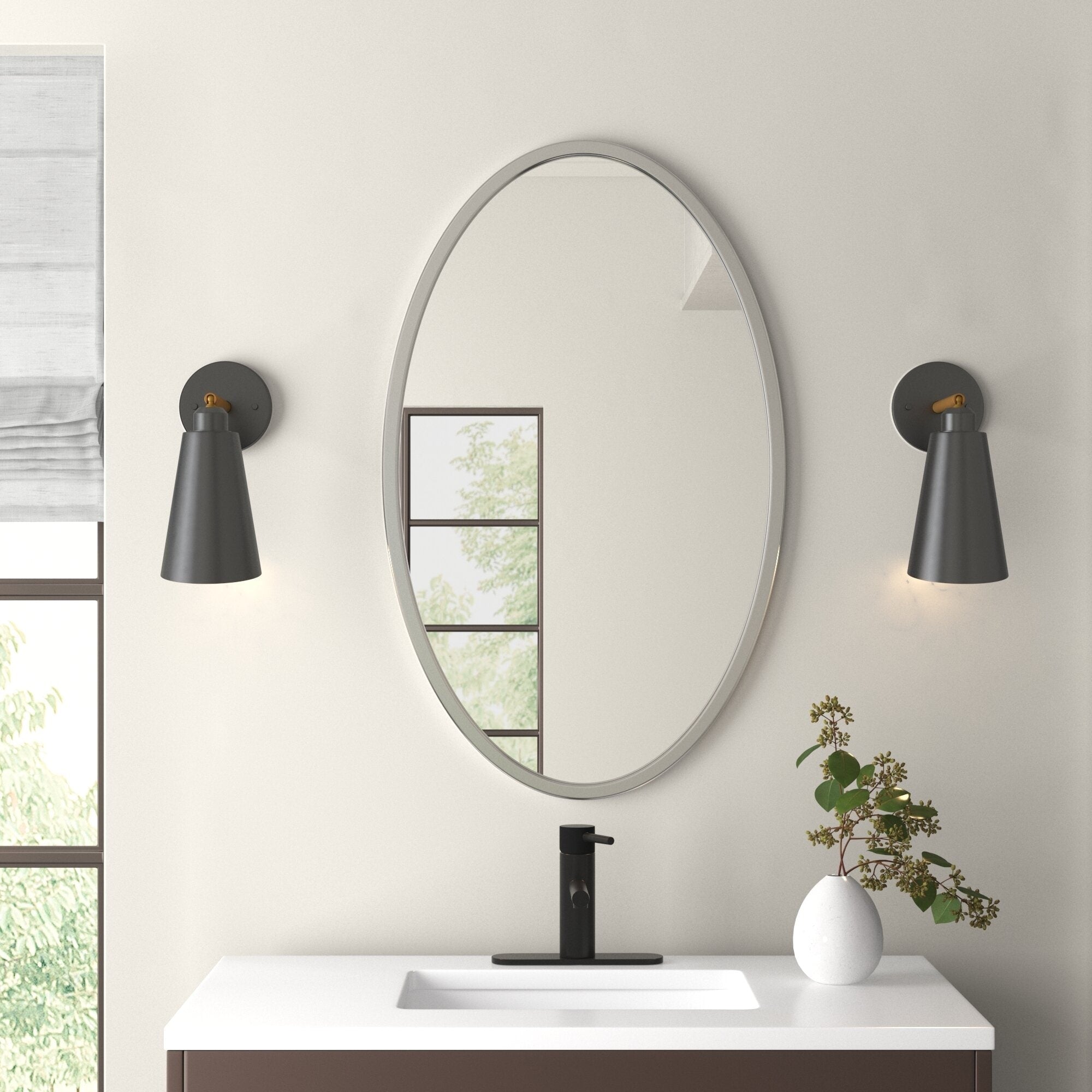 Allan Andrews Simone Oval Mirror