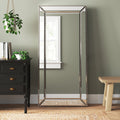 Allan Andrews Titus Silvertone Wood Frame Standing Mirror