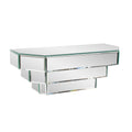 Allan Andrews Silver Glass Floating Mirrored Contemporary Wall Shelf