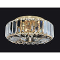 Allegri Julien 2 Light 9 1 2 Wide Flush Mount Drum Ceiling Fixture 18K Gold Clear Firenze