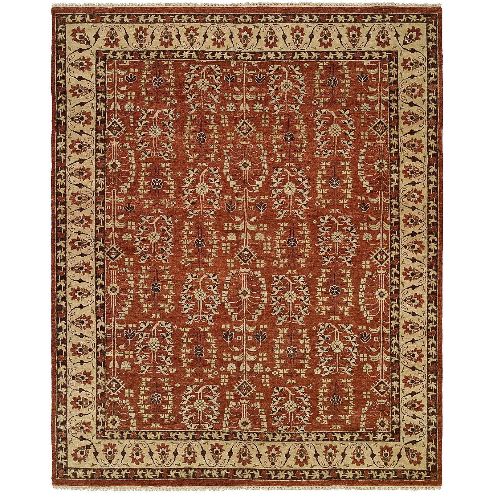Allegro Spice Beige Wool Hand Knotted Area Rug