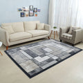 Alloy Collection Modern Blue Grey Area Rug
