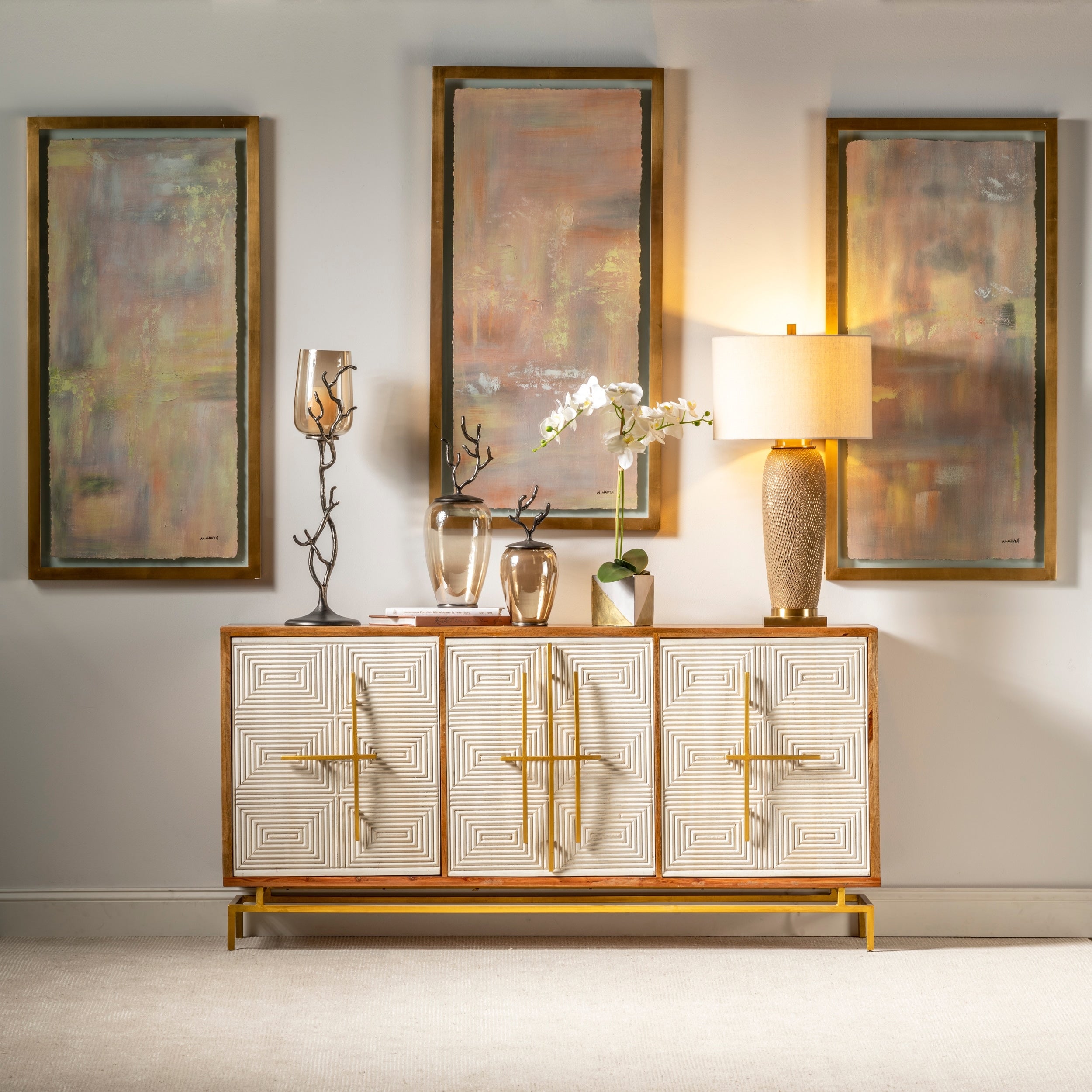Bengal Manor Alure Pattern 3 Door Sideboard