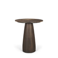 Allyson 32 Round Dark Brown Wood W Cappuccino Marble Top Bistro Table 32.0L X 32.0W X 36.0H