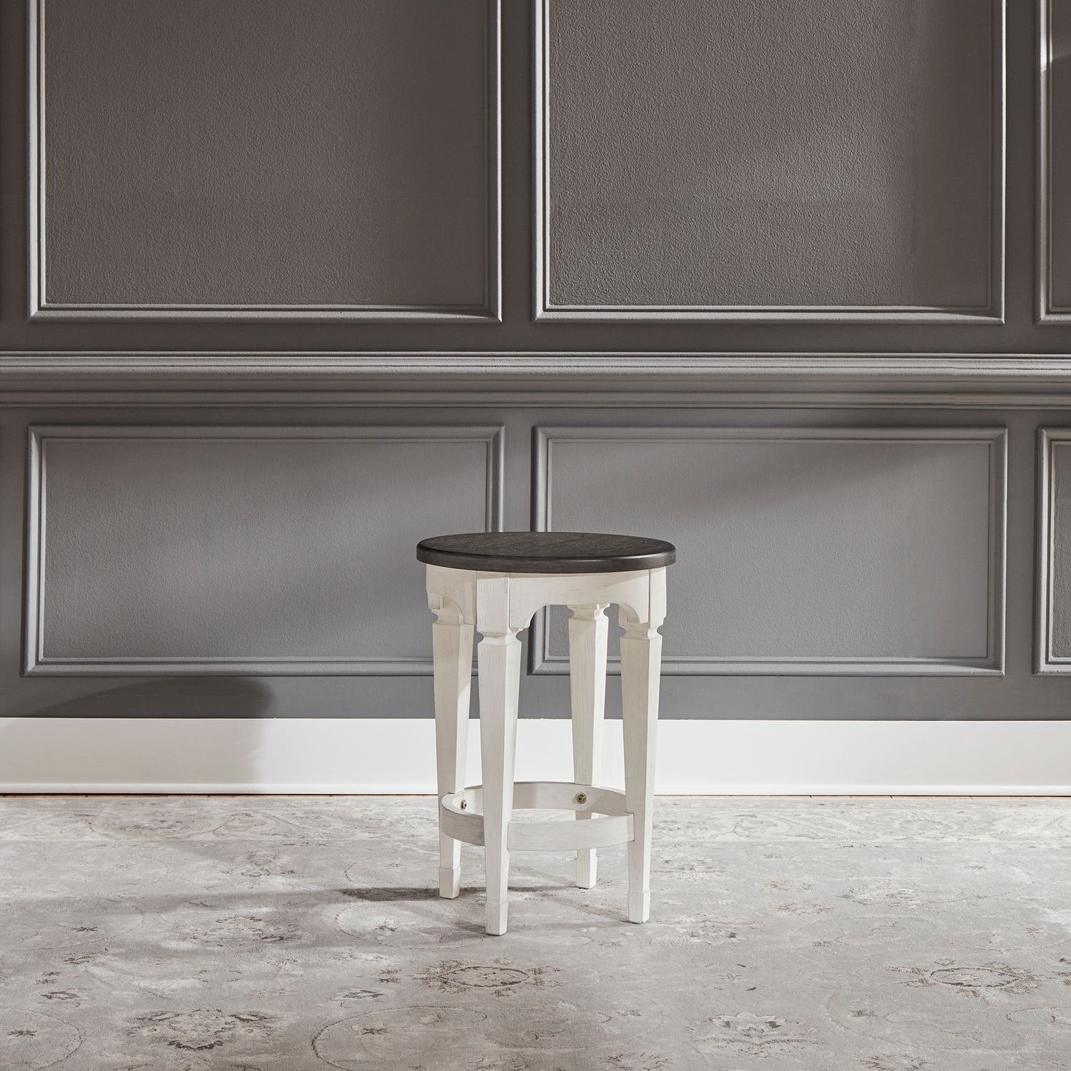Allyson Park Wirebrushed White Console Stools