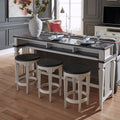 Allyson Park Wirebrushed White 4 Piece Bar Table Set