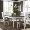 Allyson Park Wirebrushed White 5 Piece Rectangular Table Set
