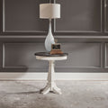 Allyson Park Wirebrushed White Chair Side Table