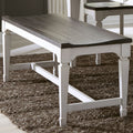 Allyson Park Wirebrushed White Wood Seat Bench