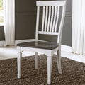 Liberty Allyson Park Wirebrushed White Slat Back Side Chair