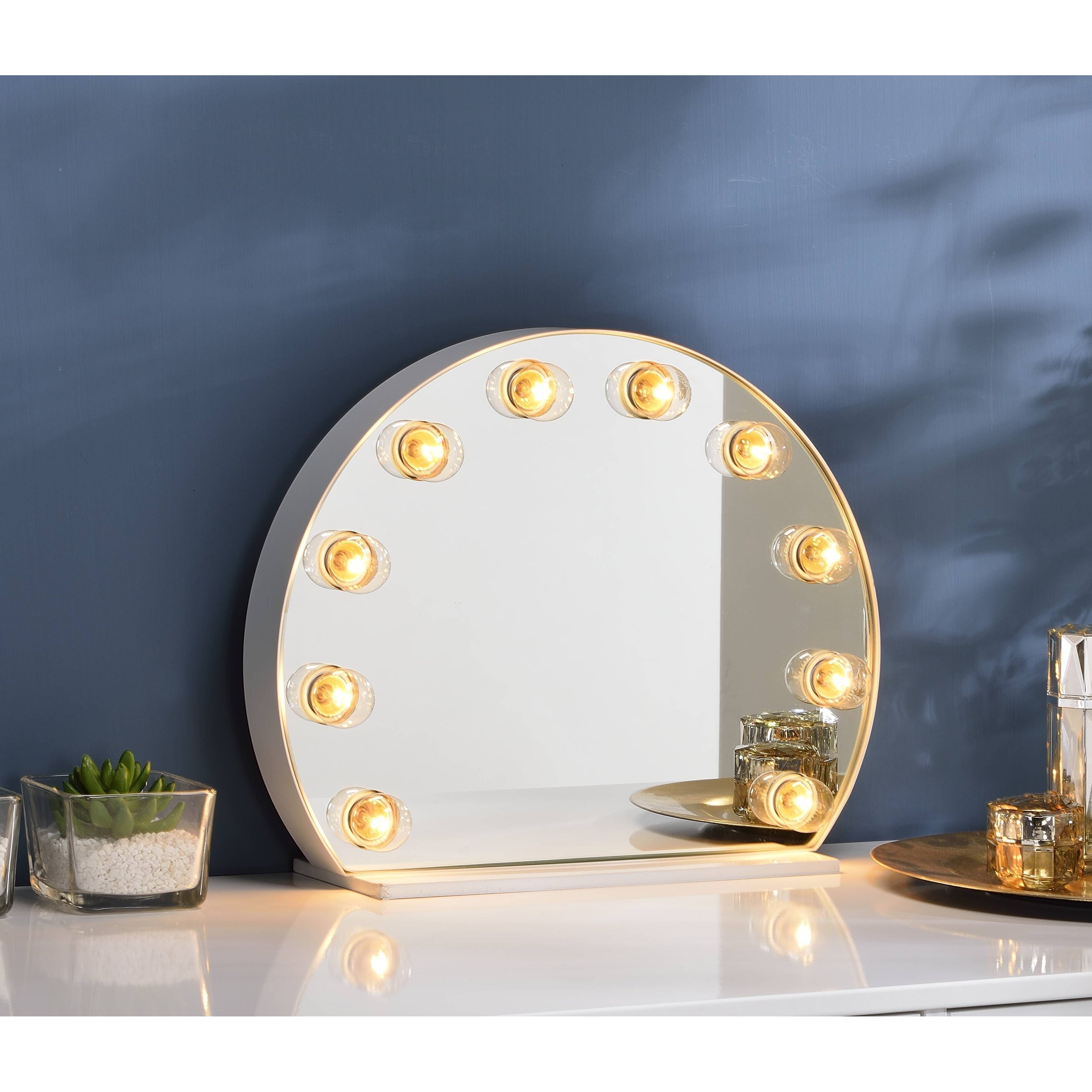 Alma White Finish Accent Mirror