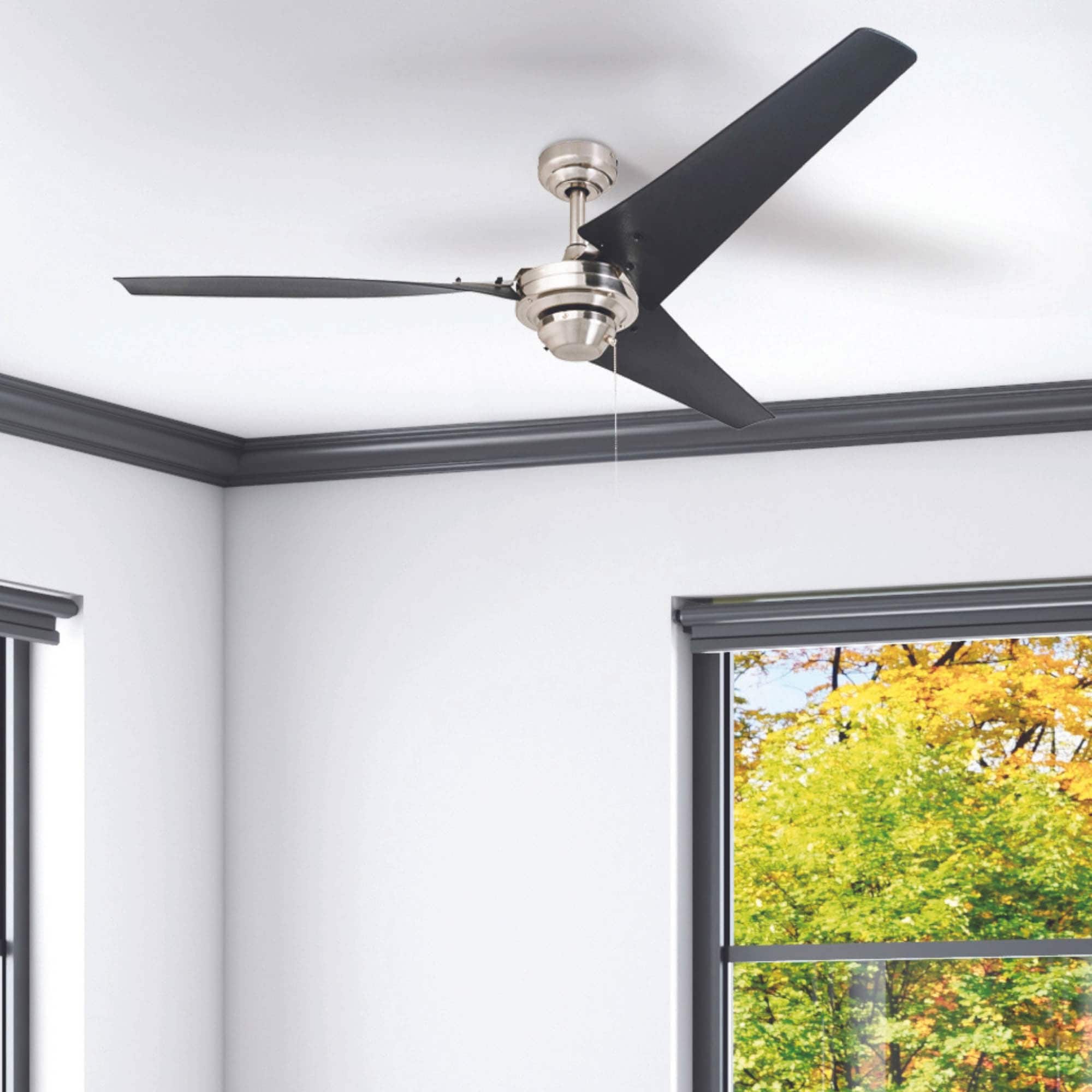 56 Almadale Ceiling Fan With Energy Efficient Blades Brushed Nickel