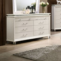 Almeido Transitional Pearl White 8 Drawer Dresser By Foa