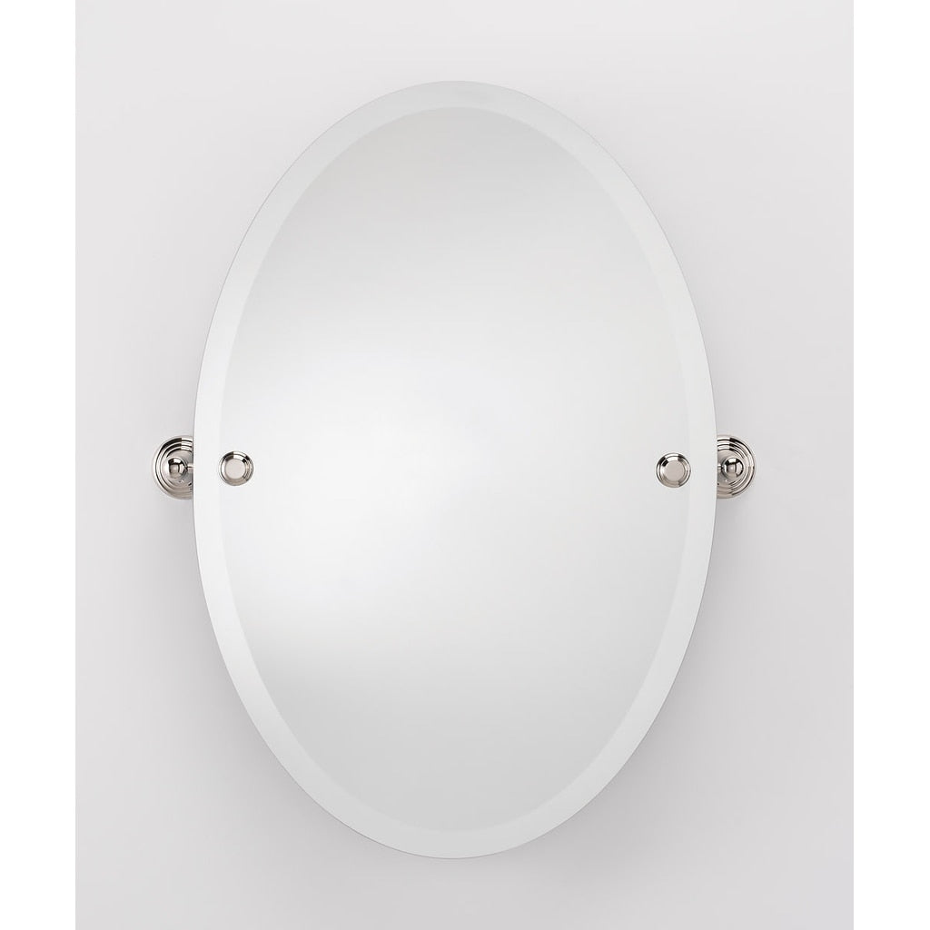 Alno 21 X 31 Inch Oval Frameless Adjustable Bathroom Mirror Natural