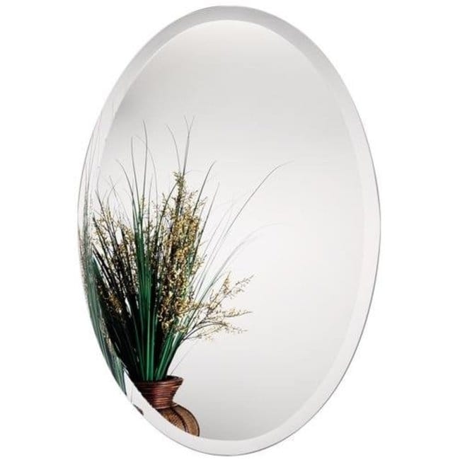 Alno 24 X 36 Inch Frameless Oval Mirror Natural