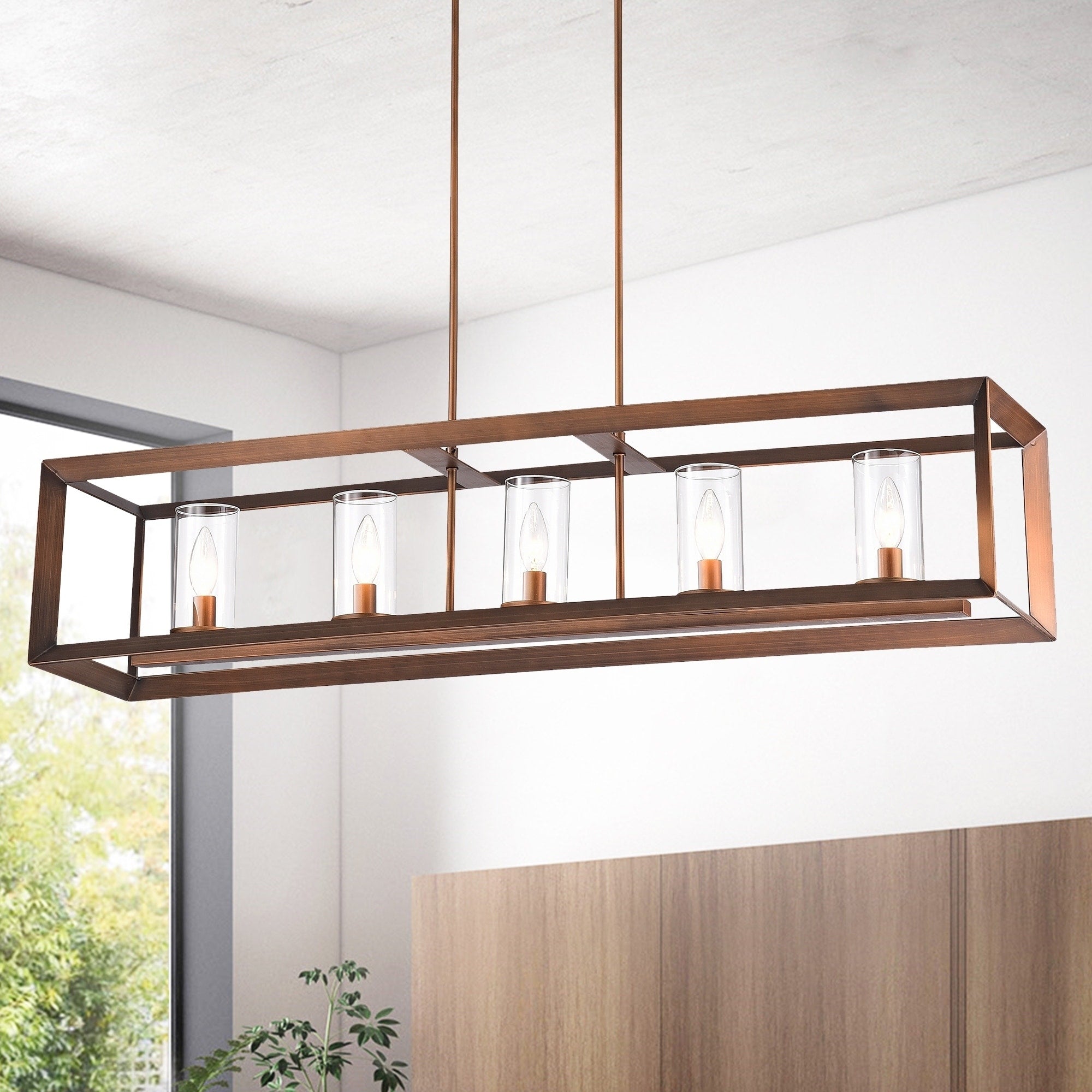 Alois 41 Inch Chandelier Antique Copper Finish