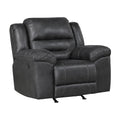 Alonzo 46 Polished Microfiber Rocker Manual Reclining Chair