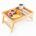 Alora 16 In. W X 11.7 In. D Handcrafted Bamboo Breakfast Bed Tray With Built In Handles And Foldable Legs