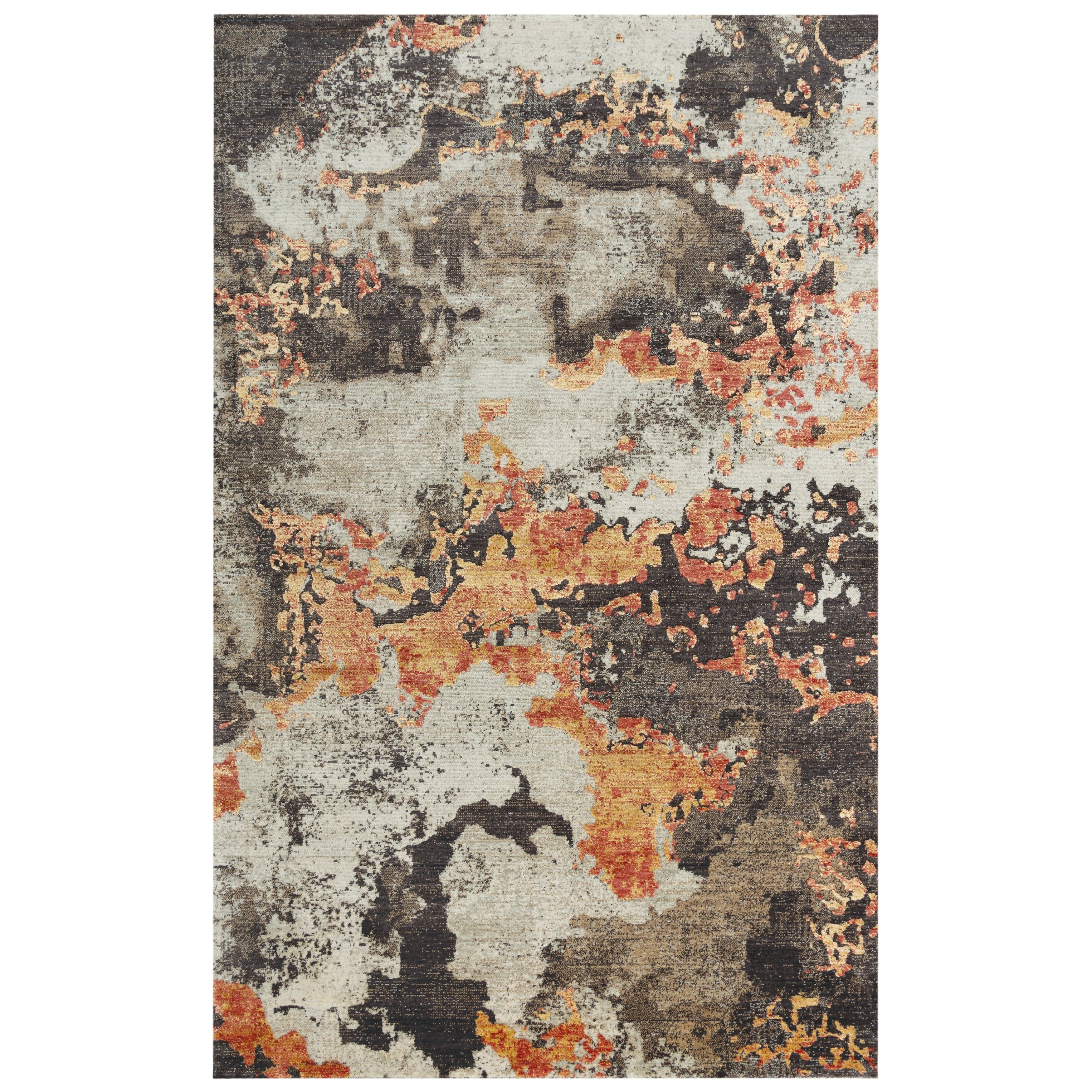 Alora Decor Alure Collection Orange Abstract Rug