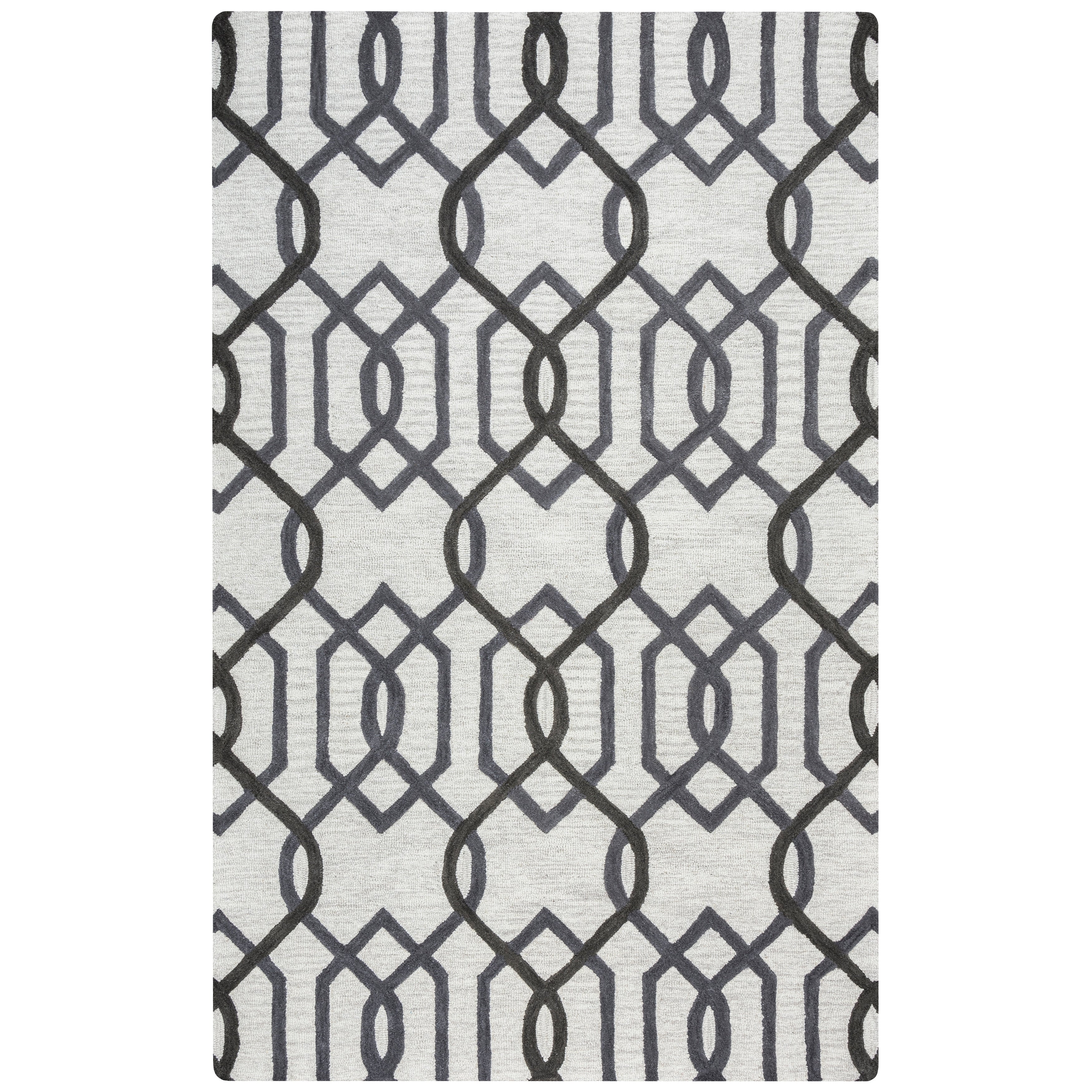 Rizzy Home Caterine Collection Ce9526 Grey Area Rug 9 X 12
