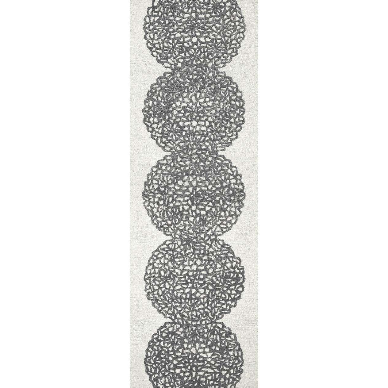 Rizzy Home Dimensions Grey Wool Medallion Round Area Rug 8 Round 8 X 8