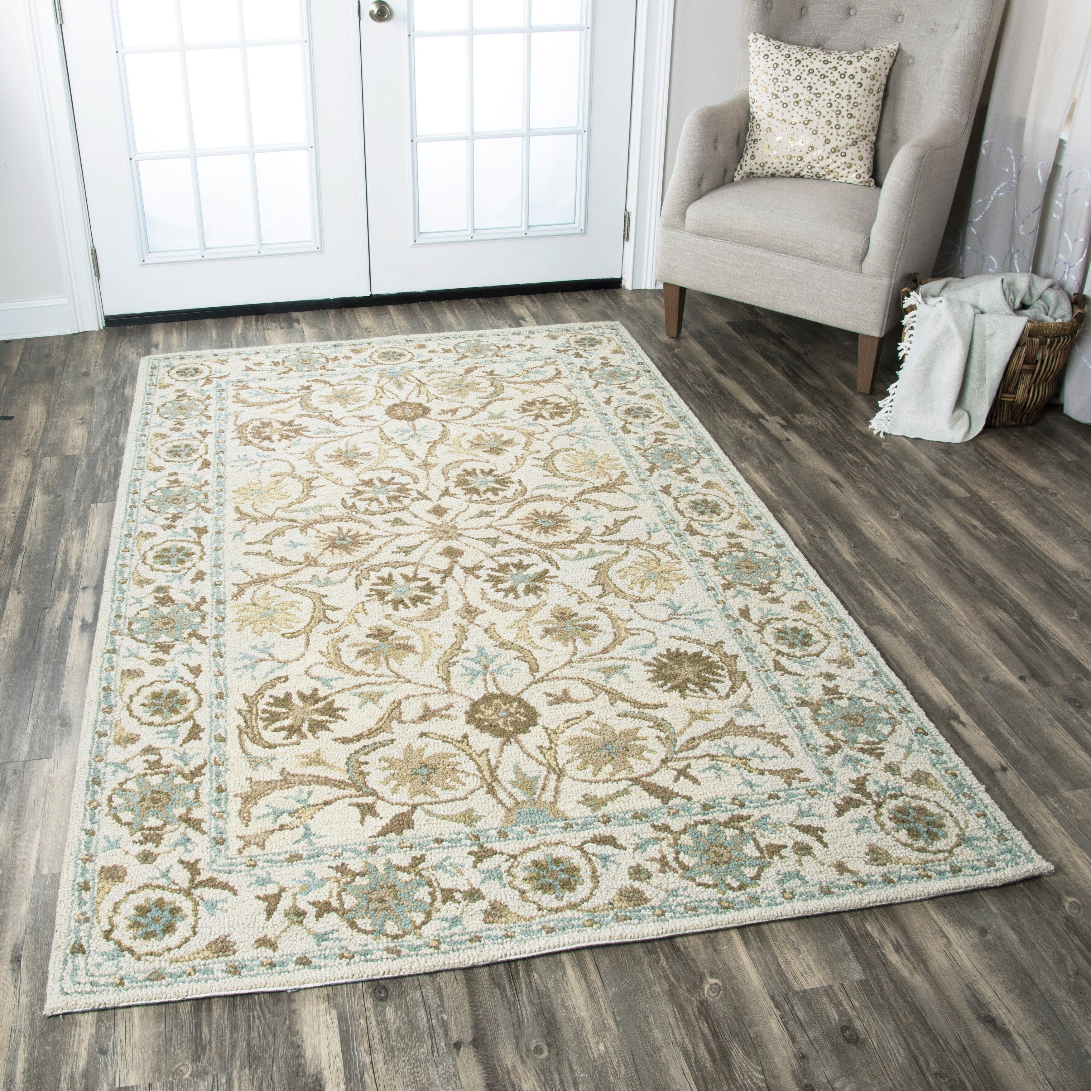 Rizzy Home Ashlyn Collection Hand Tufted Wool Accent Rug 8 X 10 8 X 10
