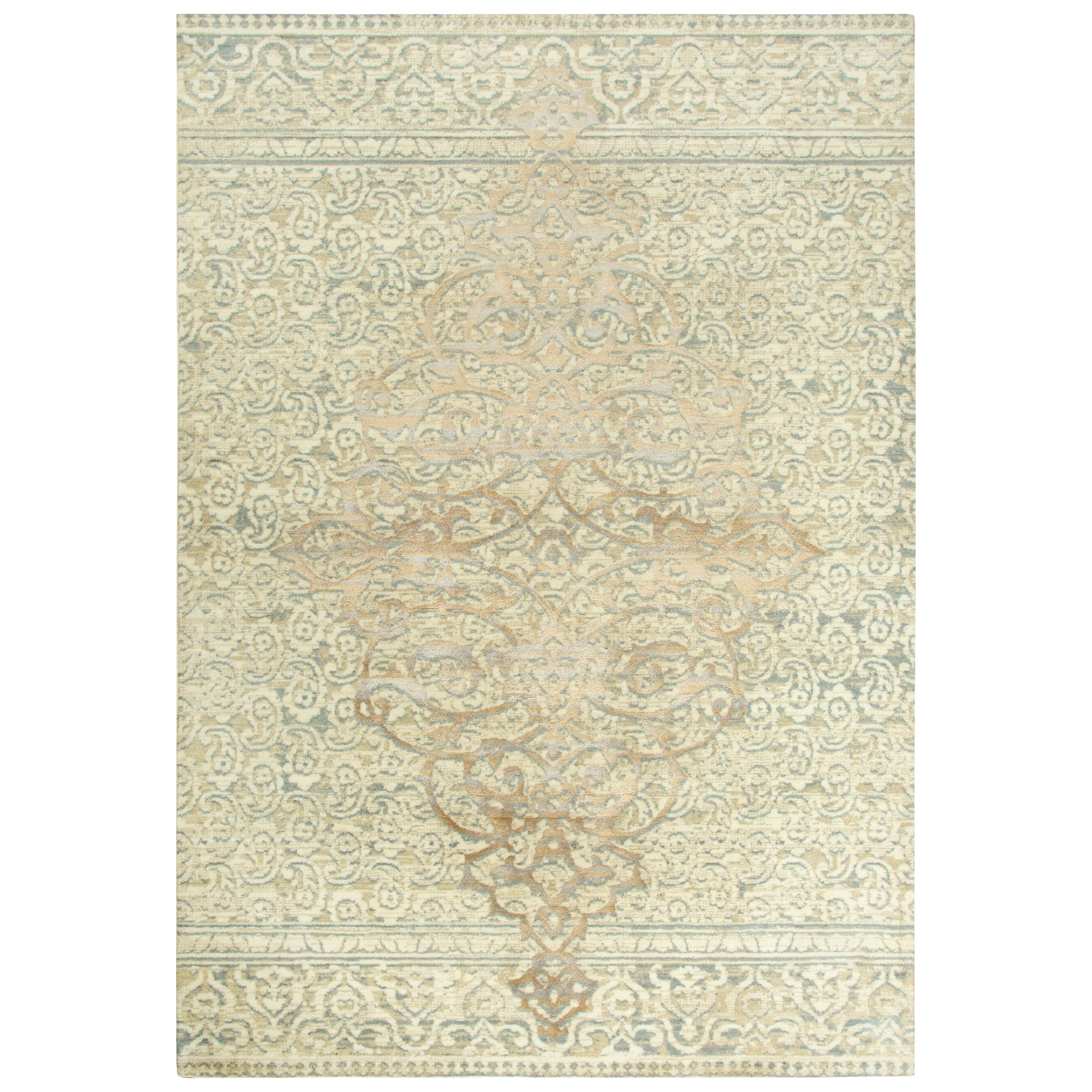 Alora Decor Essential Collection Beige Medallion Rug
