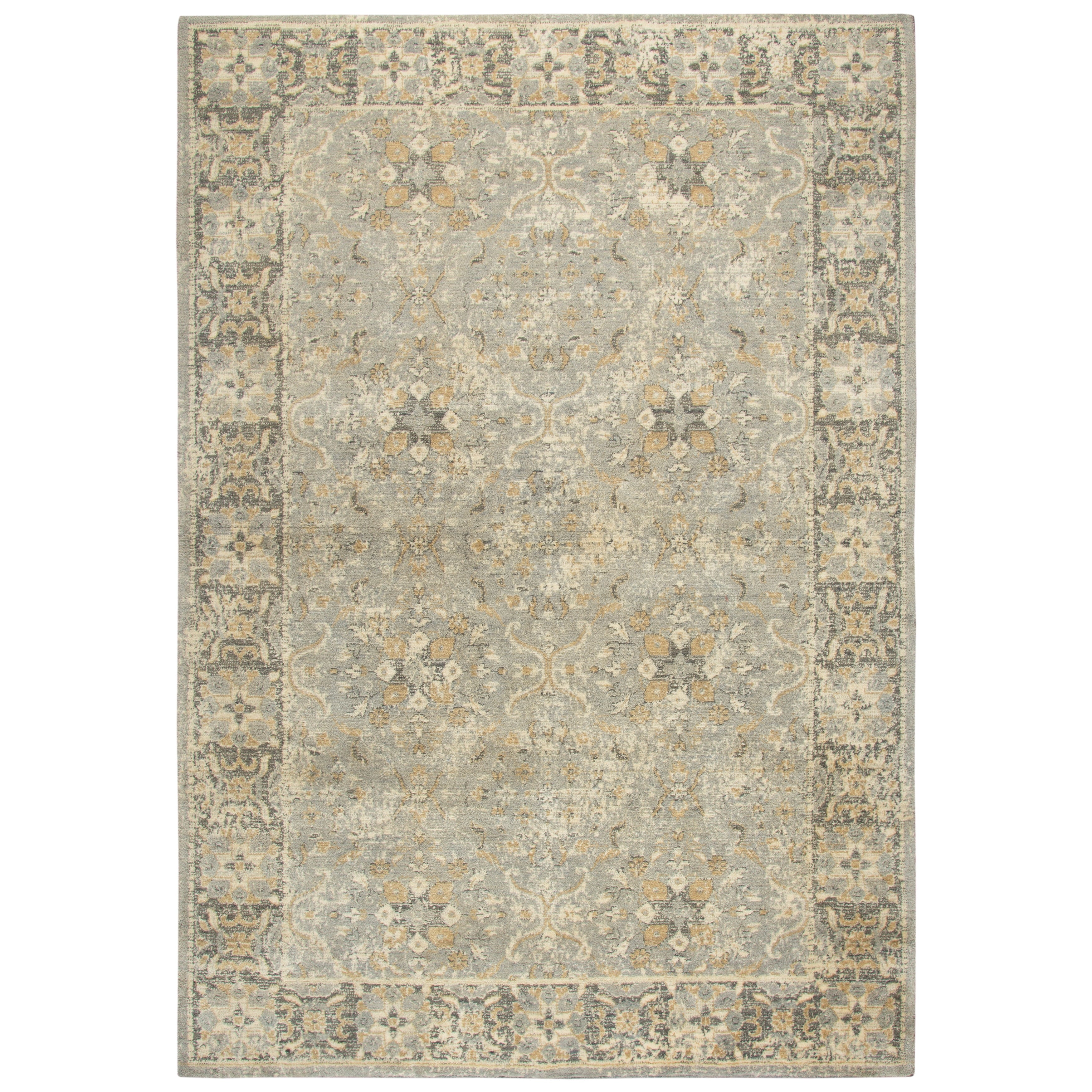 Alora Decor Euphoria Collection Grey Floral Rug