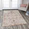 Alora Decor Euphoria Collection Biege Floral Rug