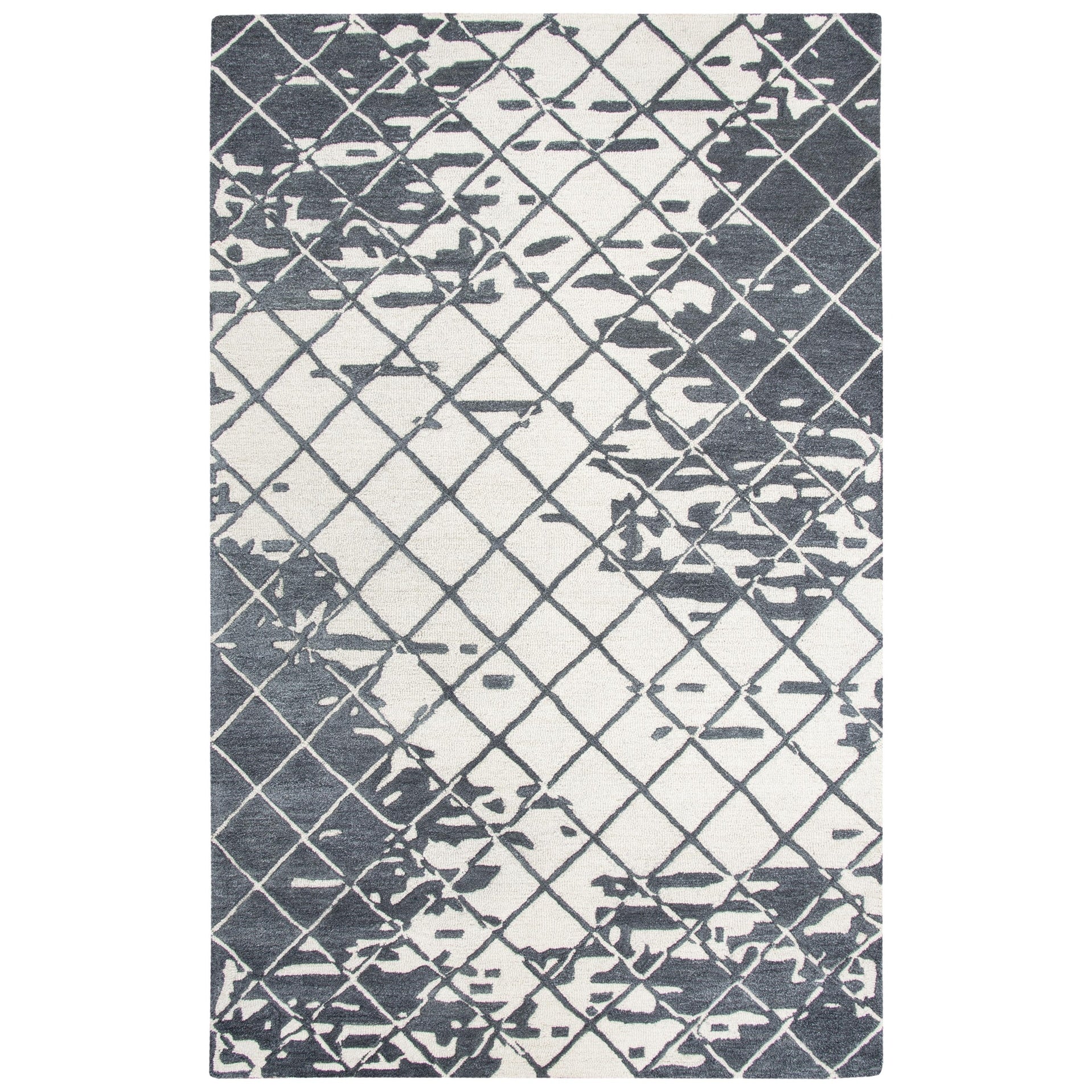 Alora Decor Geneva Collection Geometric Hand Tufted Wool Rug 10 X 13