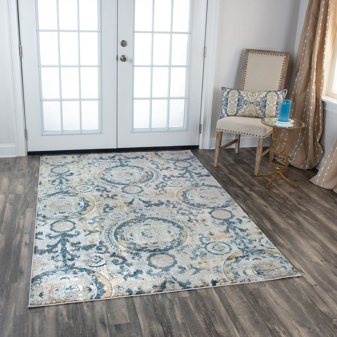 Rizzy Home Bristol Power Loomed Circles Rug