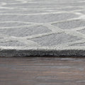 Hand Tufted Monroe Light Grey Geometric Wool And Viscose Area Rug 9 X 12 9 X 12