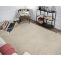 Hand Tufted Suffolk Tan Geometric Solid 100 Percent Wool Area Rug 8 X 10 8 X 10